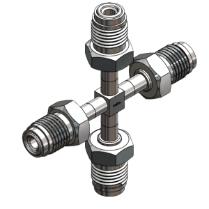 1/4" - Weld male Cross (FVF-6-WMC)