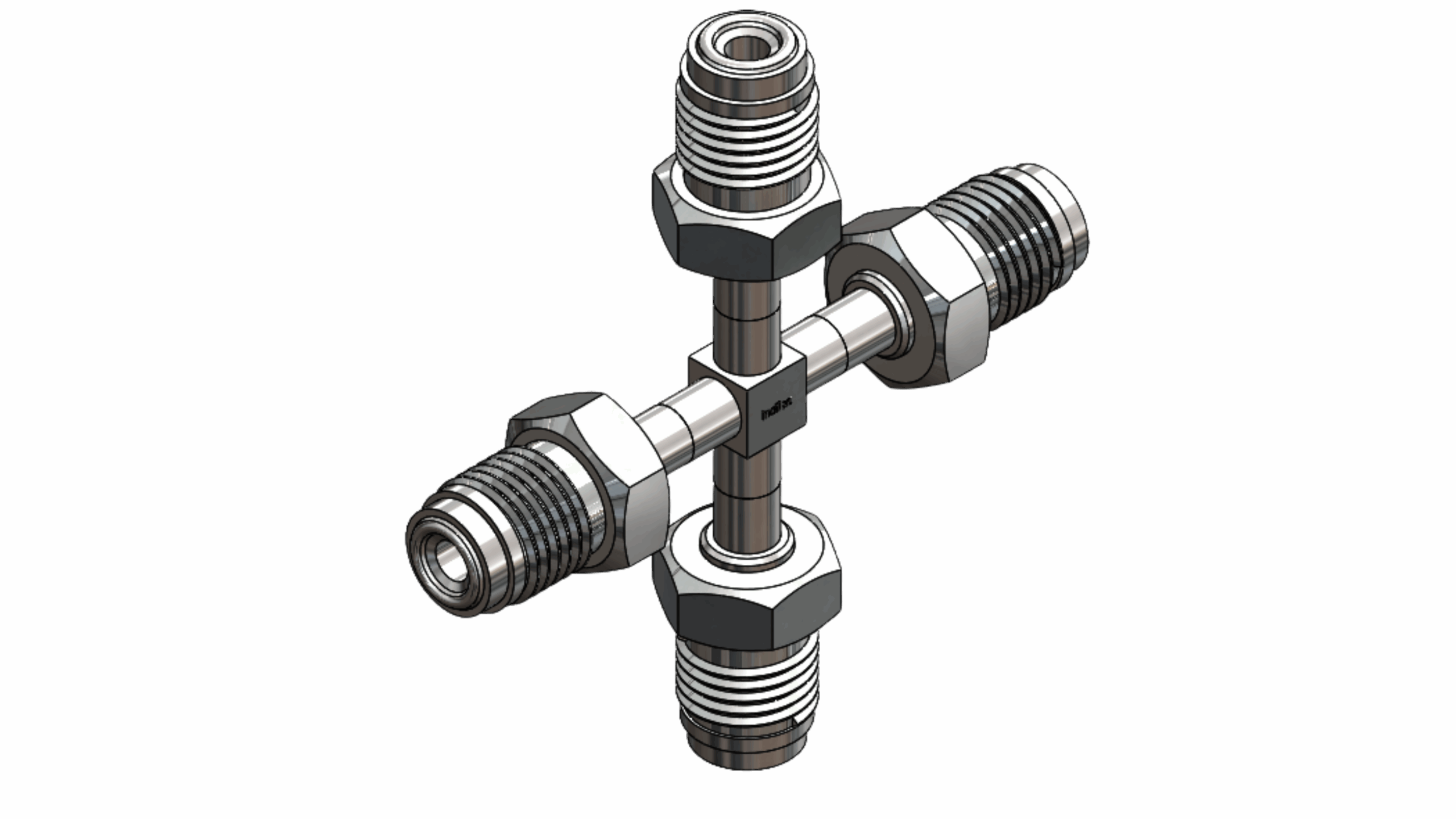 1/4" - Weld male Cross (FVF-6-WMC)